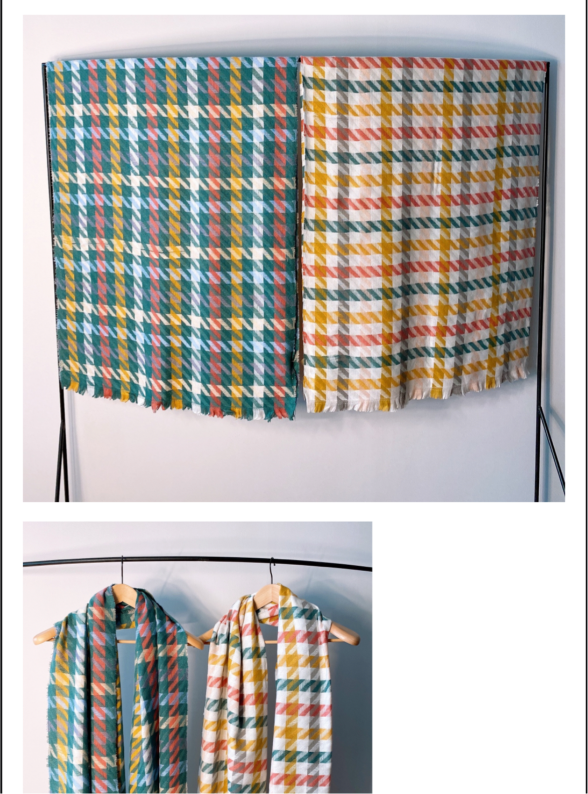 BUFANDA PATA DE GALLO COLORES VIVOS