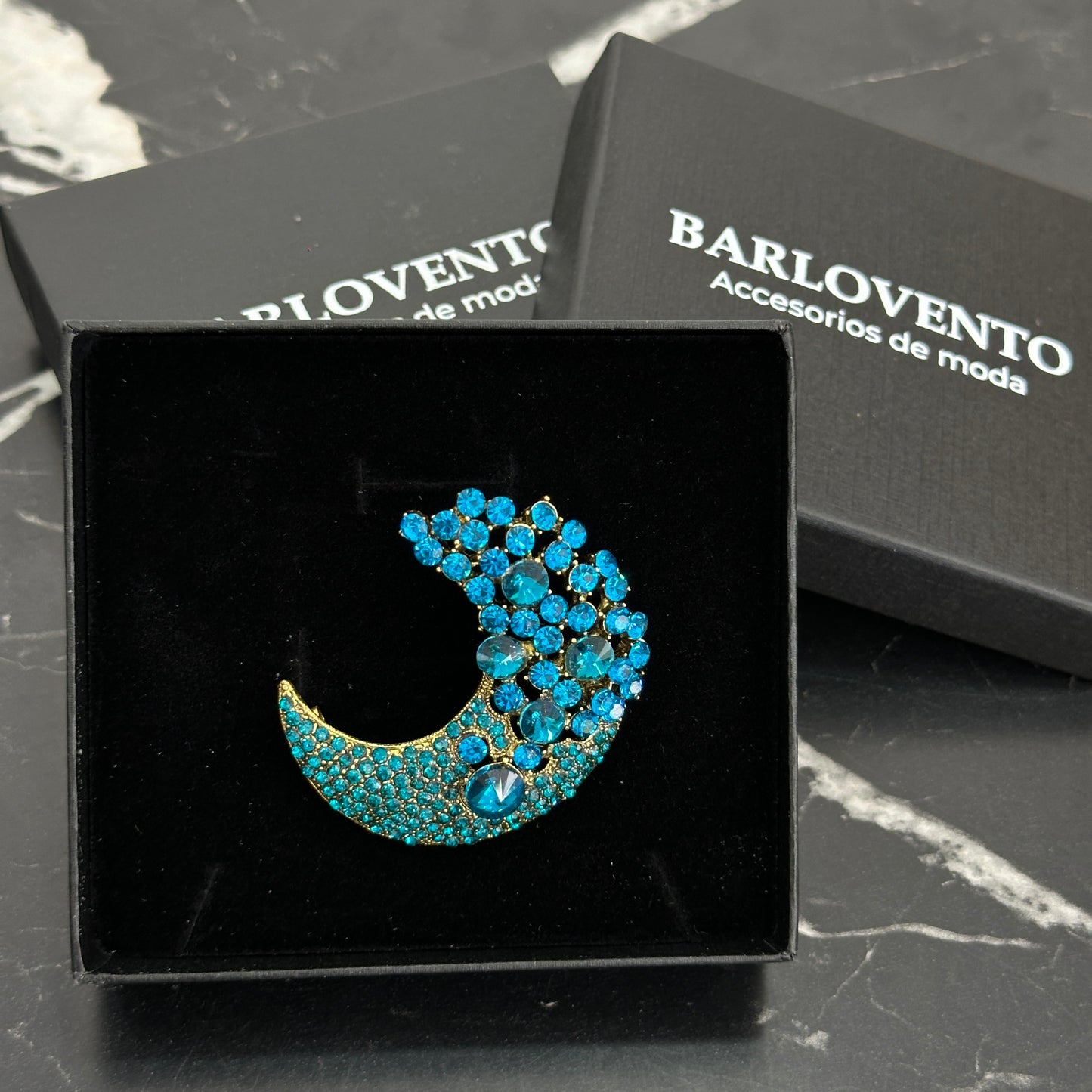BROCHE LUNA AZUL