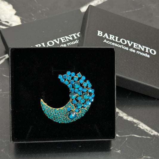 BROCHE LUNA AZUL